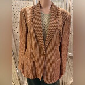 Vintage 90s Armani Collezioni suit jacket Orange with shoulder pads 44 10